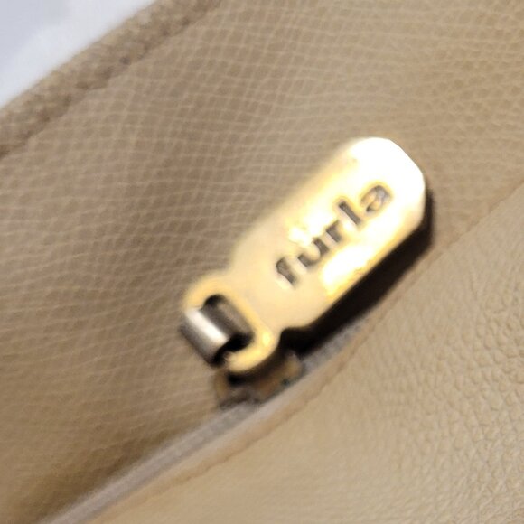 Furla Leather Tote - Cream Leather with "Furla" Logo - Leather Handles/Trim - Picture 7 of 10